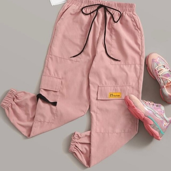 SHEIN Pants - SHEIN Cargo Pants W Drawstring